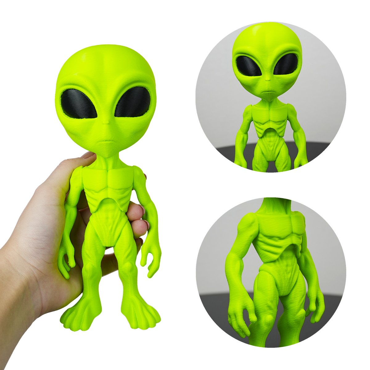Alien Musculoso Decoração - Verde Kawasaki